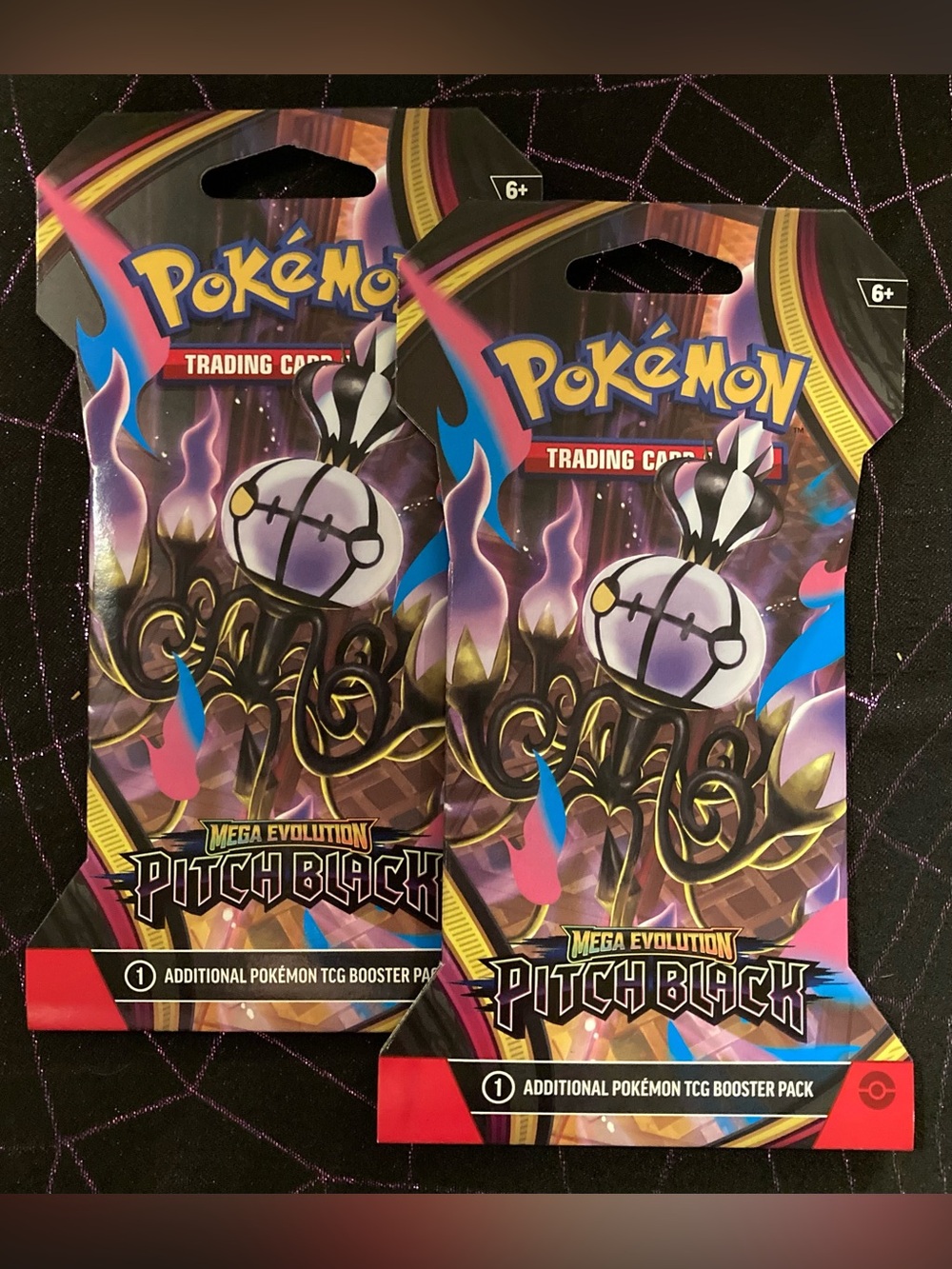 2 Pokémon Pitch Black Mega Evolution Booster Packs
